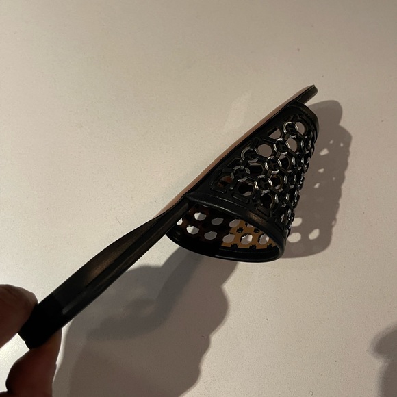 ALAÏA- Black Braided Eyelet Sandals - Picture 10 of 16